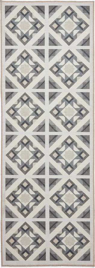 Šedý pratelný běhoun 76x230 cm Victoria Beige – Think Rugs Think Rugs