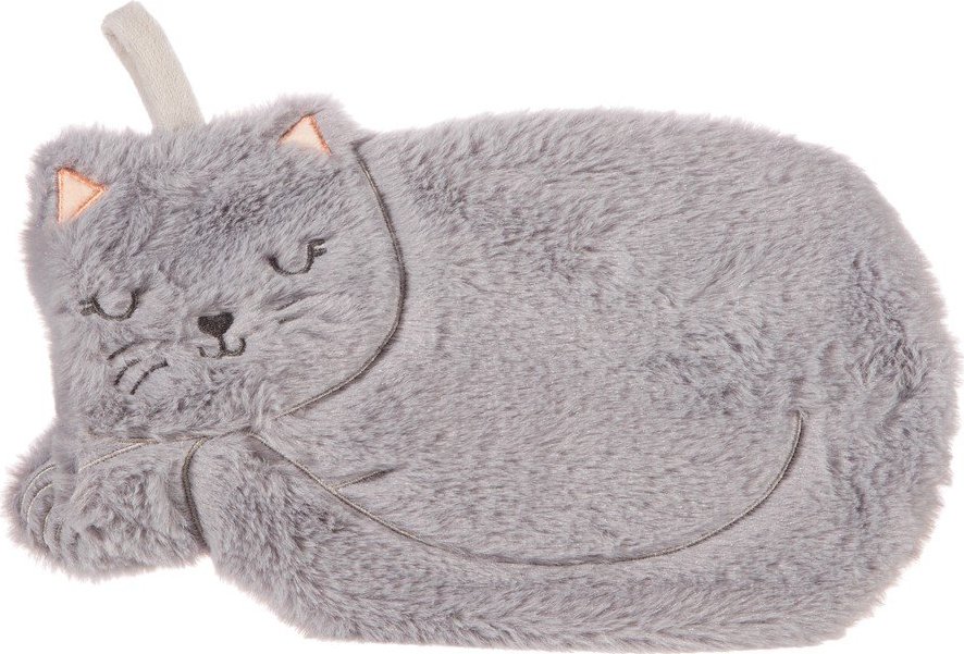 Šedý termofor z mikroplyše 700 ml Cat – Sass & Belle Sass & Belle