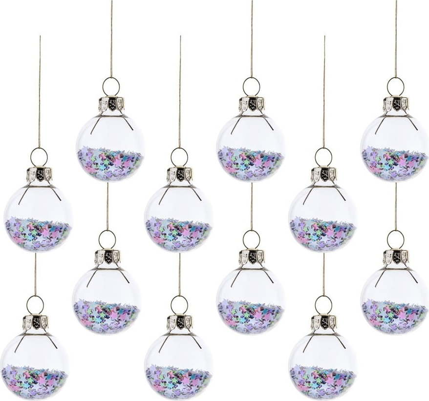 Skleněné vánoční koule v sadě 12 ks ø 3 cm Stars Mini – Sass & Belle Sass & Belle