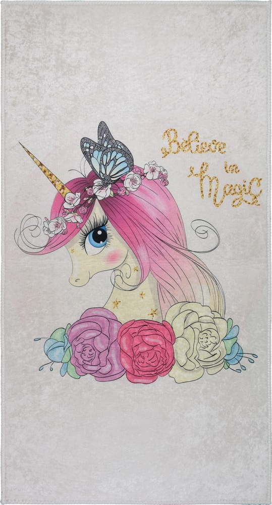 Slonovinový pratelný dětský koberec 80x120 cm Cute Unicorn – Vitaus Vitaus