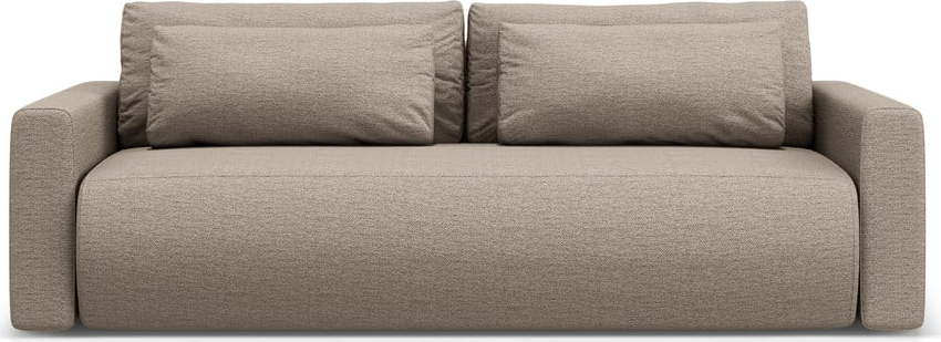 Světle hnědá rozkládací pohovka s úložným prostorem 238 cm Belfast – Cosmopolitan Design Cosmopolitan design
