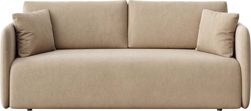 Světle hnědá sametová rozkládací pohovka 220 cm Chaum – Rodier Rodier