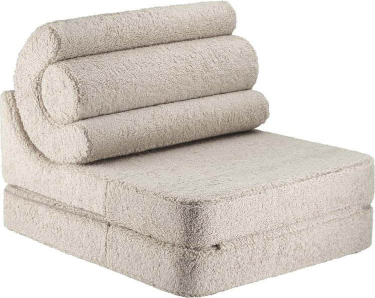 Světle hnědé dětské křesílko z textilie bouclé Flipster – Wigiwama Wigiwama