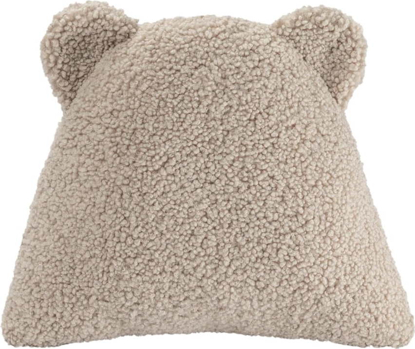 Světle hnědý dětský pohovkový polštář z textilie bouclé Bear – Wigiwama Wigiwama