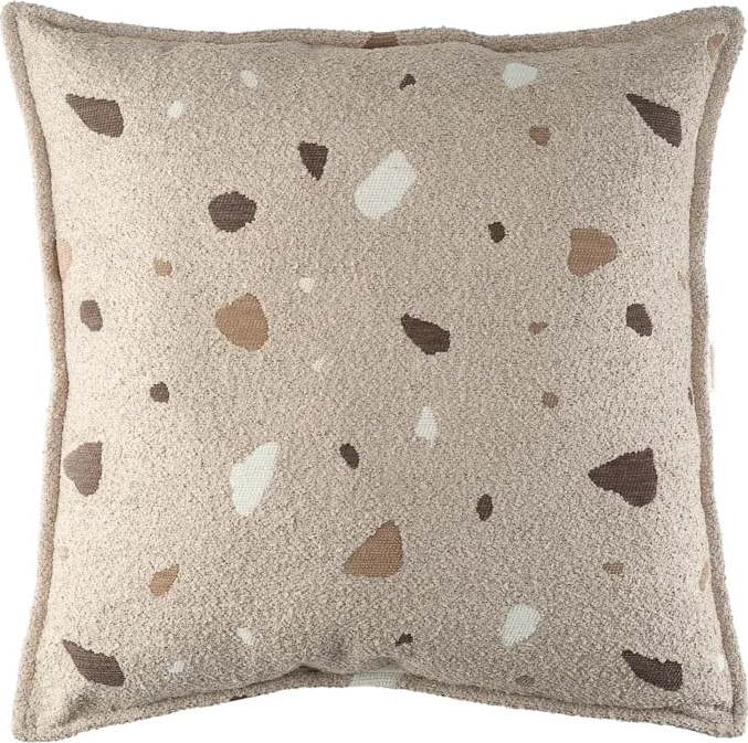 Světle hnědý dětský pohovkový polštář z textilie bouclé/žinylkový Terrazzo Block – Wigiwama Wigiwama