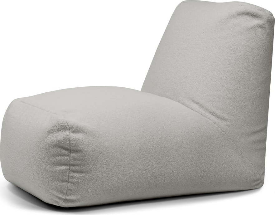 Světle šedý sedací vak z textilie bouclé Tube – SLOWDOWN SLOWDOWN