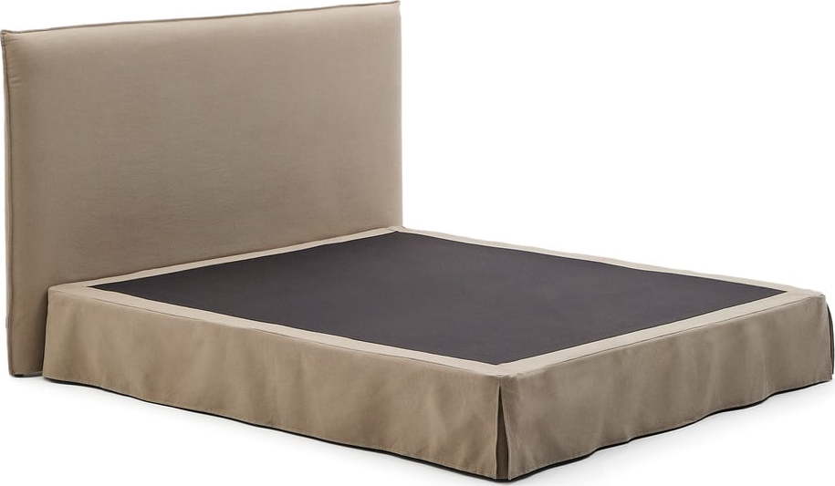 Taupe čalouněná dvoulůžková postel 180x200 cm Jaira – Kave Home Kave Home