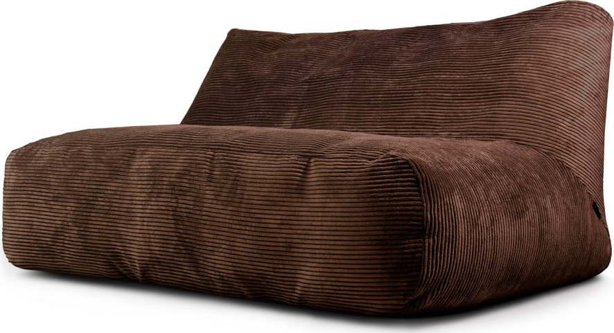 Tmavě hnědý manšestrový sedací vak Sofa Tube 160 – SLOWDOWN SLOWDOWN