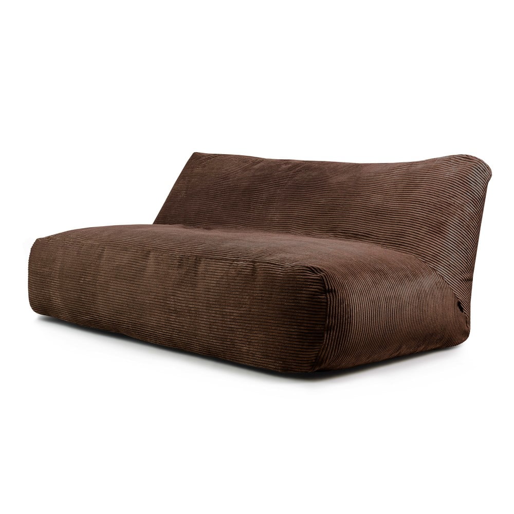 Tmavě hnědý manšestrový sedací vak Sofa Tube 190 – SLOWDOWN SLOWDOWN