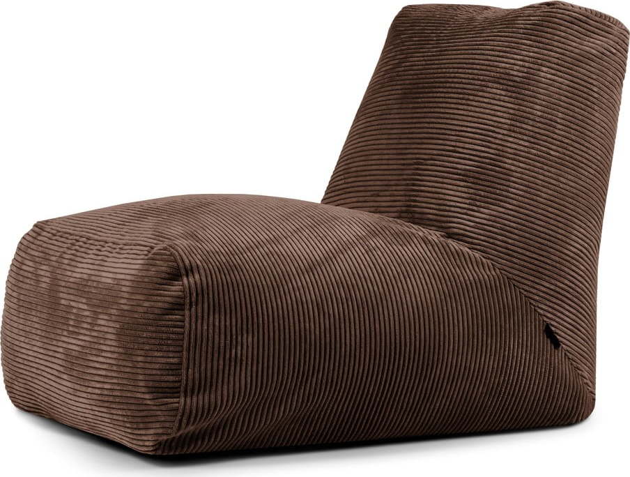 Tmavě hnědý manšestrový sedací vak Tube – SLOWDOWN SLOWDOWN