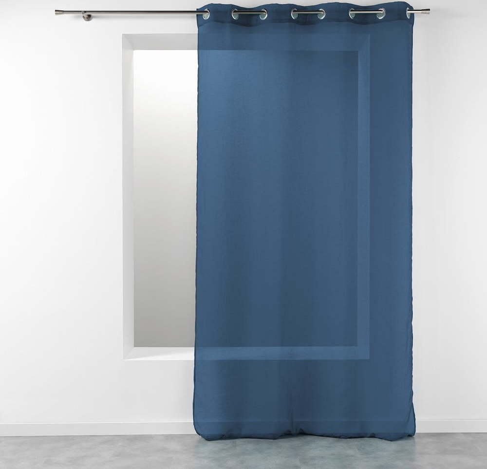Tmavě modrá záclona 140x280 cm Telma – douceur d'intérieur Douceur d intérieur