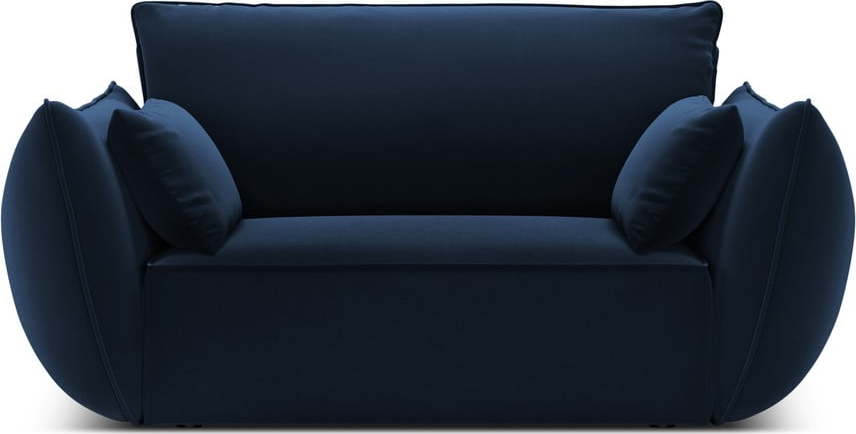 Tmavě modré sametové křeslo Vanda – Mazzini Sofas Mazzini Sofas