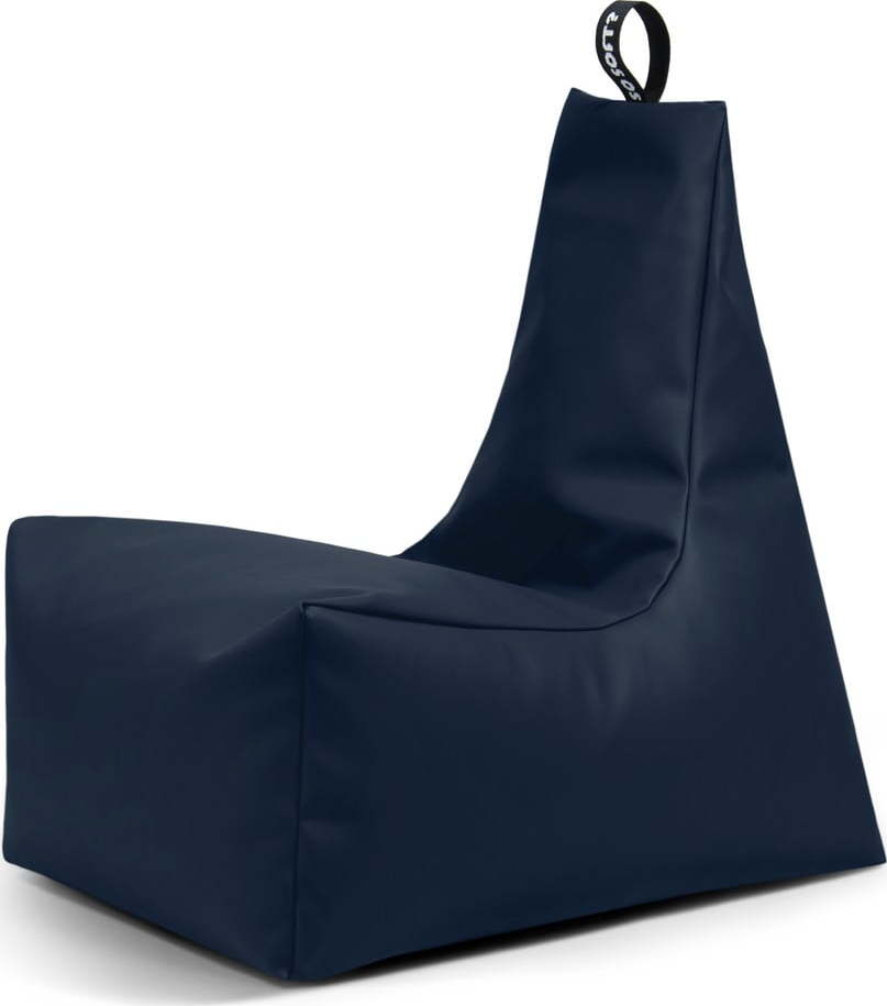 Tmavě modrý sedací vak z imitace kůže Icy XL – So Soft? So Soft?