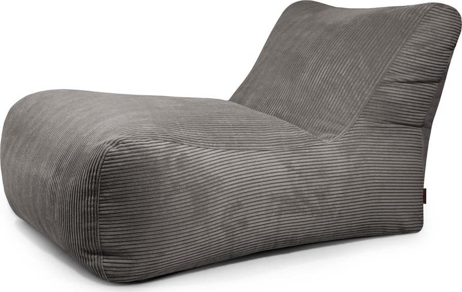 Tmavě šedý manšestrový sedací vak Lounge 100 – SLOWDOWN SLOWDOWN