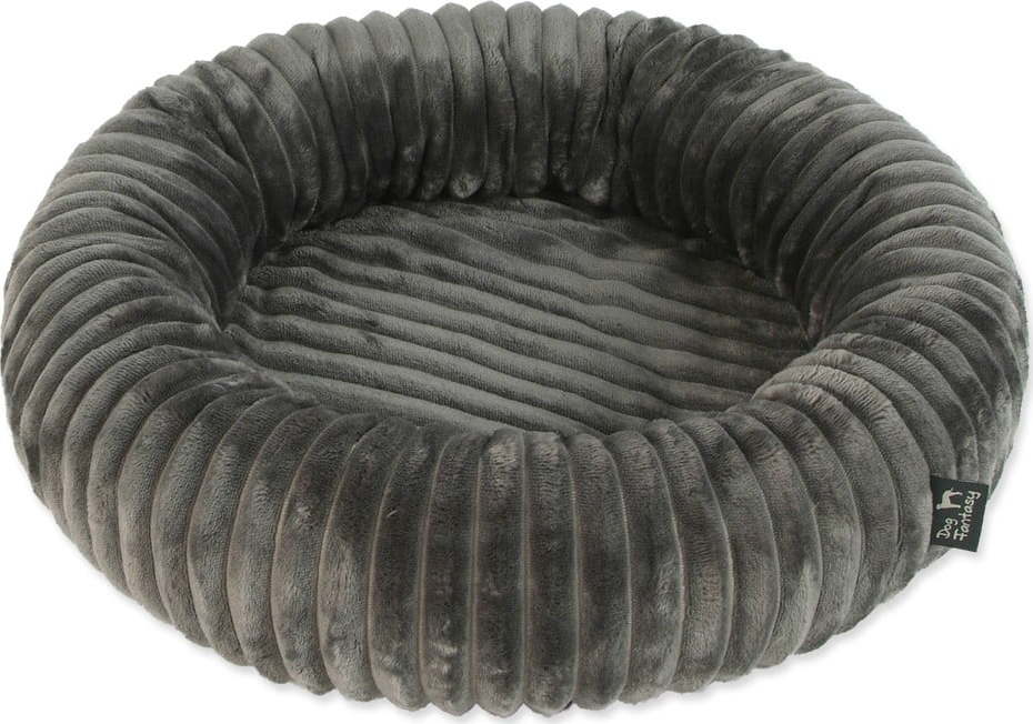 Tmavě šedý pelíšek pro psa ø 60 cm Dog Fantasy Stripe – Plaček Pet Products Plaček Pet Products