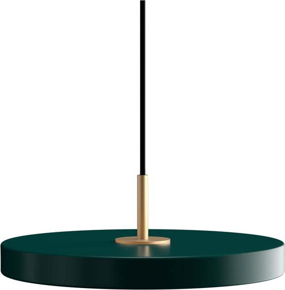 Tmavě zelené kovové LED stmívatelné závěsné svítidlo s kovovým stínidlem ø 31 cm Asteria Plus – UMAGE UMAGE