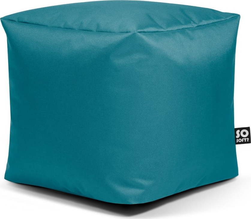 Tyrkysový dětský sedací vak Cube M – So Soft? So Soft?