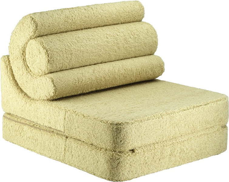 Zelené dětské křesílko z textilie bouclé Flipster – Wigiwama Wigiwama