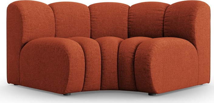 Žinylkový modul pohovky v cihlové barvě (variabilní roh) Lupine – Micadoni Micadoni