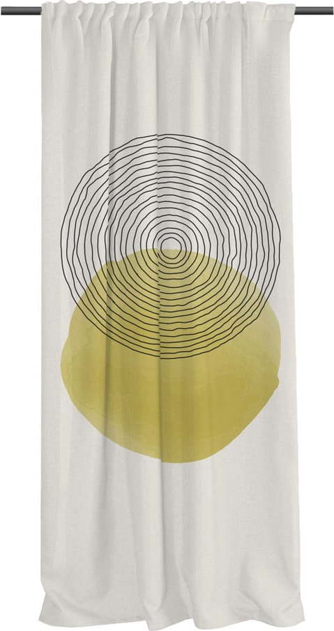 Žlutý/béžový závěs z bavlněného saténu 110x250 cm Rising Sun – Butter Kings Butter Kings