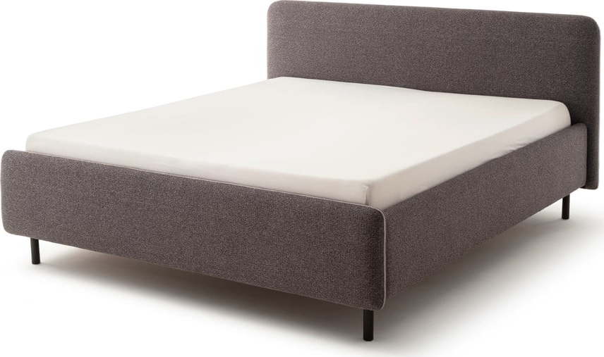 Antracitová čalouněná dvoulůžková postel bez roštu 160x200 cm Primo – Meise Möbel Meise Möbel