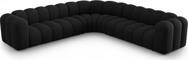 Antracitová žinylková modulární rohová pohovka Lupine – Micadoni Micadoni