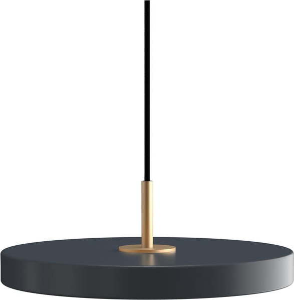 Antracitové kovové LED stmívatelné závěsné svítidlo s kovovým stínidlem ø 31 cm Asteria Plus – UMAGE UMAGE