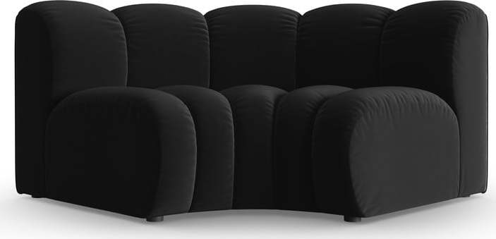 Antracitový sametový modul pohovky (variabilní roh) Lupine – Micadoni Micadoni