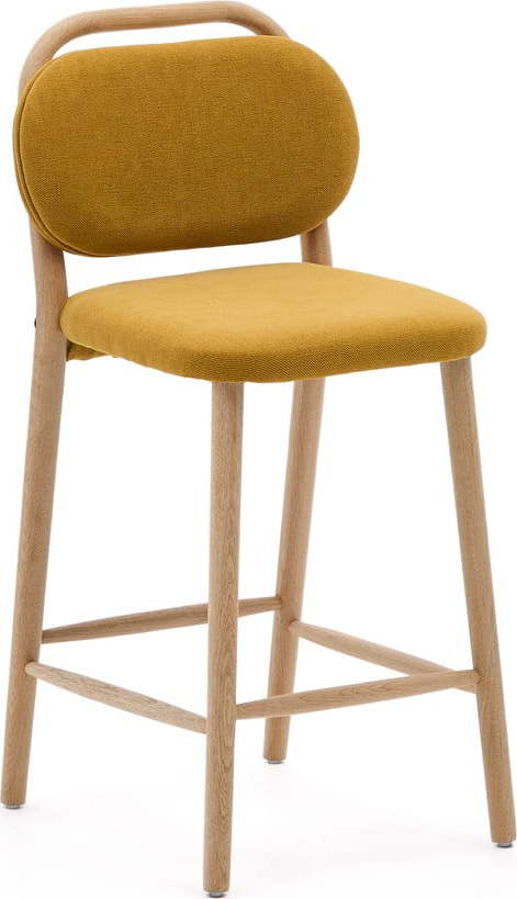 Barová židle v hořčicové barvě (výška sedáku 66 cm) Helda – Kave Home Kave Home