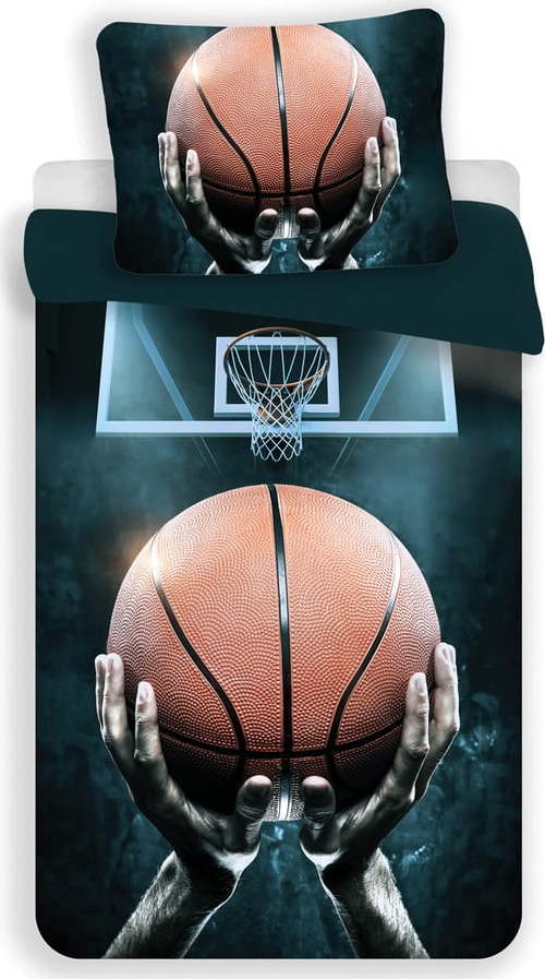 Bavlněné dětské povlečení na jednolůžko 140x200 cm Basketball – Jerry Fabrics Jerry Fabrics