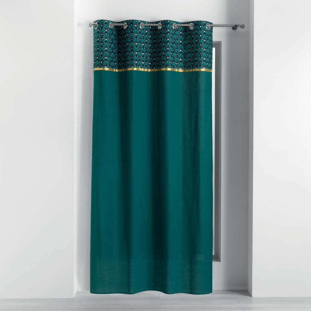 Bavlněný závěs v petrolejové barvě 140x240 cm Artchic – douceur d'intérieur Douceur d intérieur