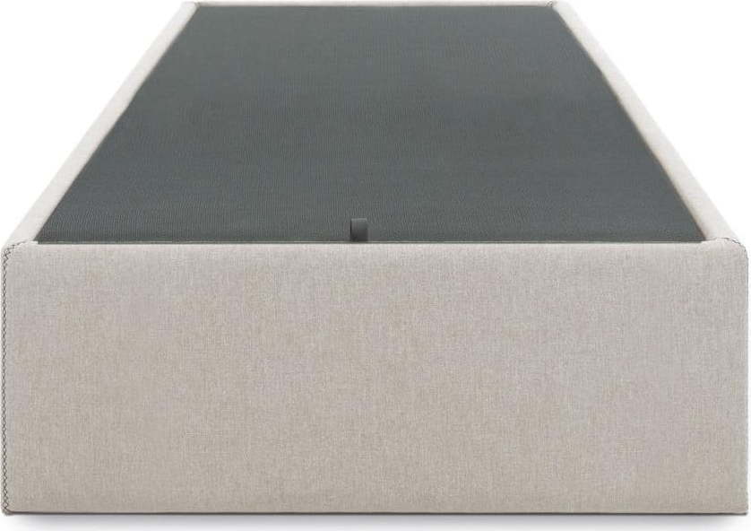 Béžová čalouněná jednolůžková postel s úložným prostorem 90x190 cm Matters – Kave Home Kave Home