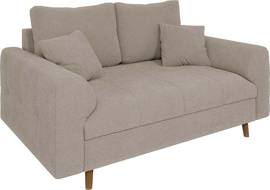 Béžová pohovka z textilie bouclé 150 cm Ariella – Ropez Ropez