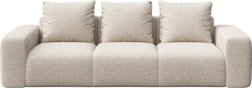 Béžová pohovka z textilie bouclé 287 cm Monce – Rodier Rodier