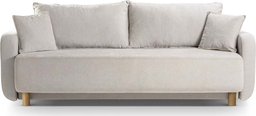 Béžová rozkládací pohovka s úložným prostorem 231 cm Elen – Micadoni Micadoni