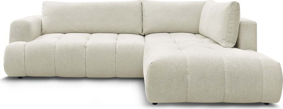 Béžová rozkládací/s úložným prostorem rohová pohovka (pravý roh/do L) Fuji – Bobochic Paris Bobochic Paris