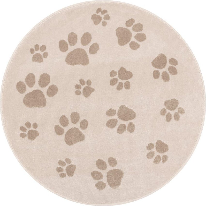 Béžový dětský koberec ø100 cm Paws Light Beige – FD FD