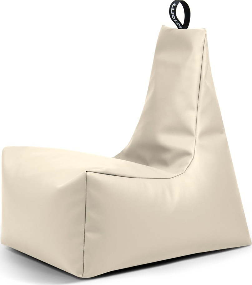 Béžový sedací vak z imitace kůže Icy L – So Soft? So Soft?