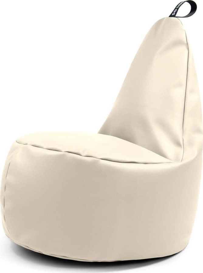 Béžový sedací vak z imitace kůže Lull L – So Soft? So Soft?
