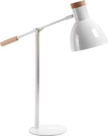 Bílá stolní lampa z bukového dřeva s kovovým stínidlem (výška 54 cm) Tescarle – Kave Home Kave Home