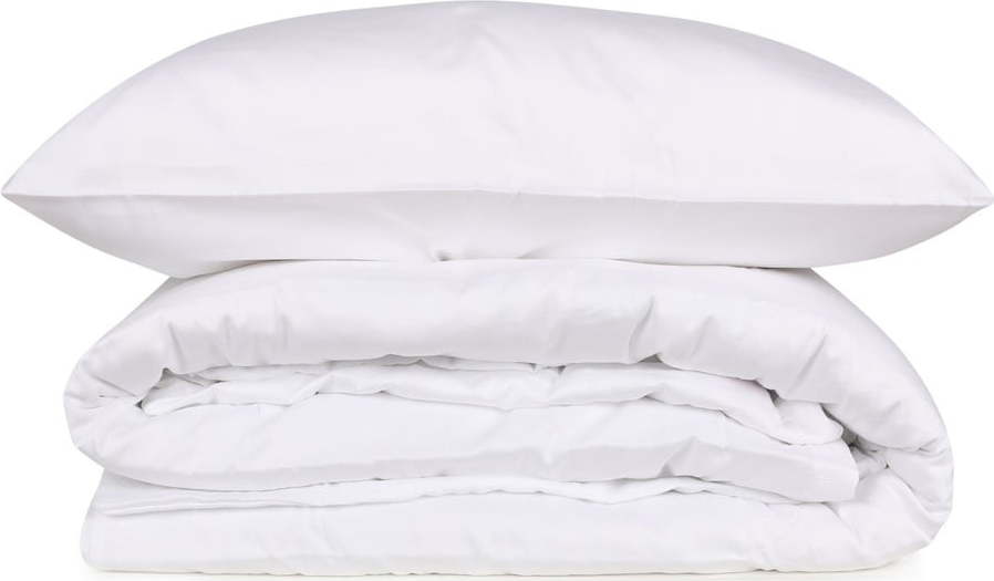 Bílé povlečení na dvoulůžko/prodloužené z bavlněného saténu 240x220 cm Elegant – Mijolnir Mijolnir