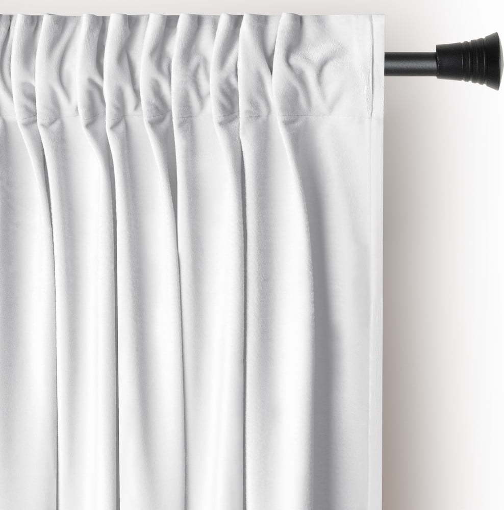 Bílý sametový dimout závěs 140x245 cm Pleat – Restilo Restilo