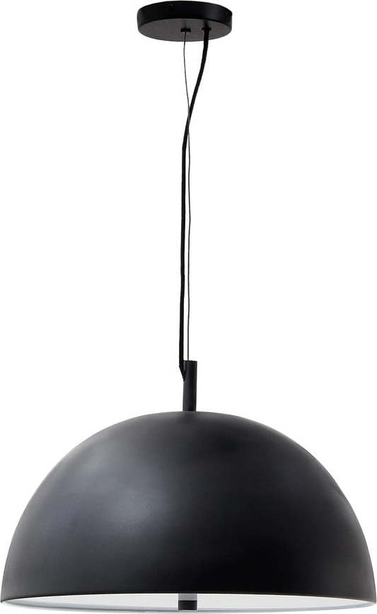 Černé závěsné svítidlo s kovovým stínidlem ø 39