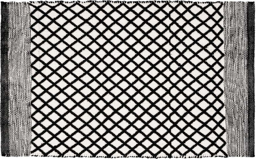 Černobílá koupelnová předložka z recyklovaného plastu 50x80 cm Tara – Wenko WENKO