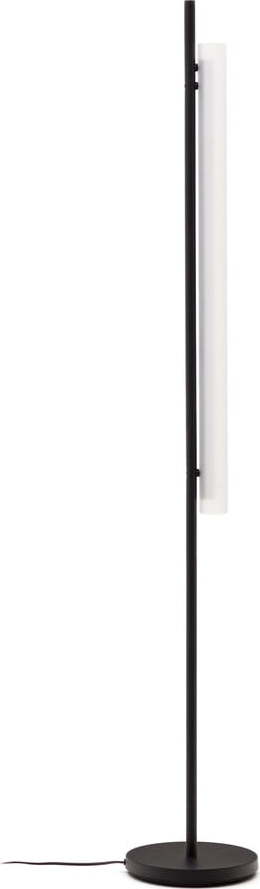 Černobílá LED stojací lampa se skleněným stínidlem (výška 150 cm) Vauxall – Kave Home Kave Home