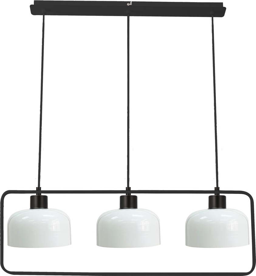 Černobílé závěsné svítidlo se skleněným stínidlem Zodiac – Candellux Lighting Candellux Lighting