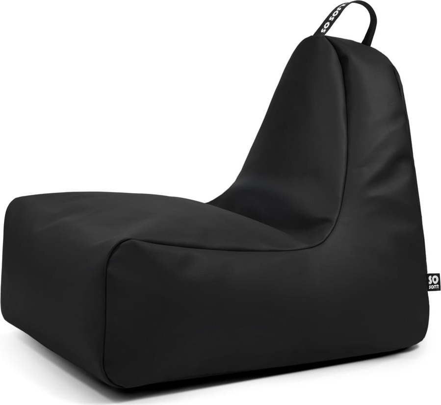 Černý sedací vak z imitace kůže Chill XL – So Soft? So Soft?