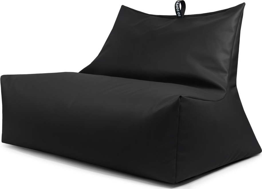 Černý sedací vak z imitace kůže Icy Sofa – So Soft? So Soft?
