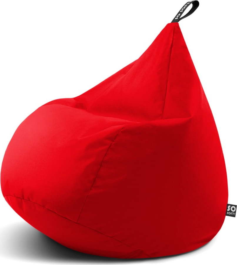 Červený sedací vak Drop XL – So Soft? So Soft?