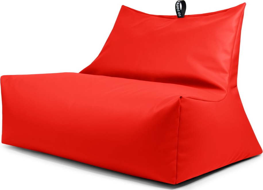 Červený sedací vak z imitace kůže Icy Sofa – So Soft? So Soft?